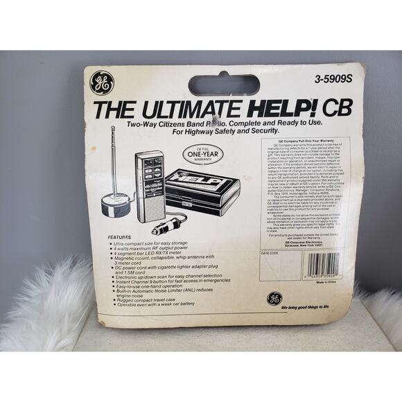 GE Help! Full Power Portable Emergency / Info CB Radio 40 Channel 2 Way CB Radio - Picture 6 of 6